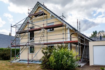 Ravalement façade d'une maison